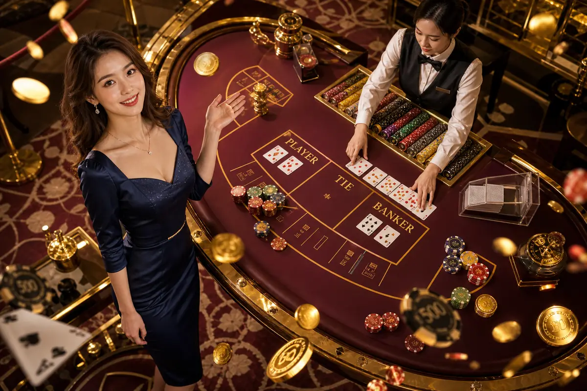 biru44 Casino suasana meja baccarat live